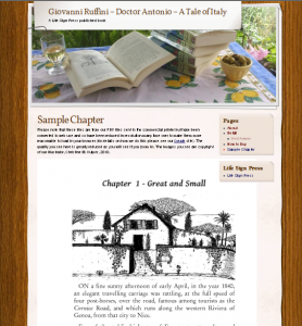 Sample chapter page layout